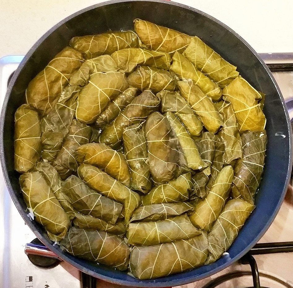 עלי גפן ממולאים באורז יסמין דודו מורד