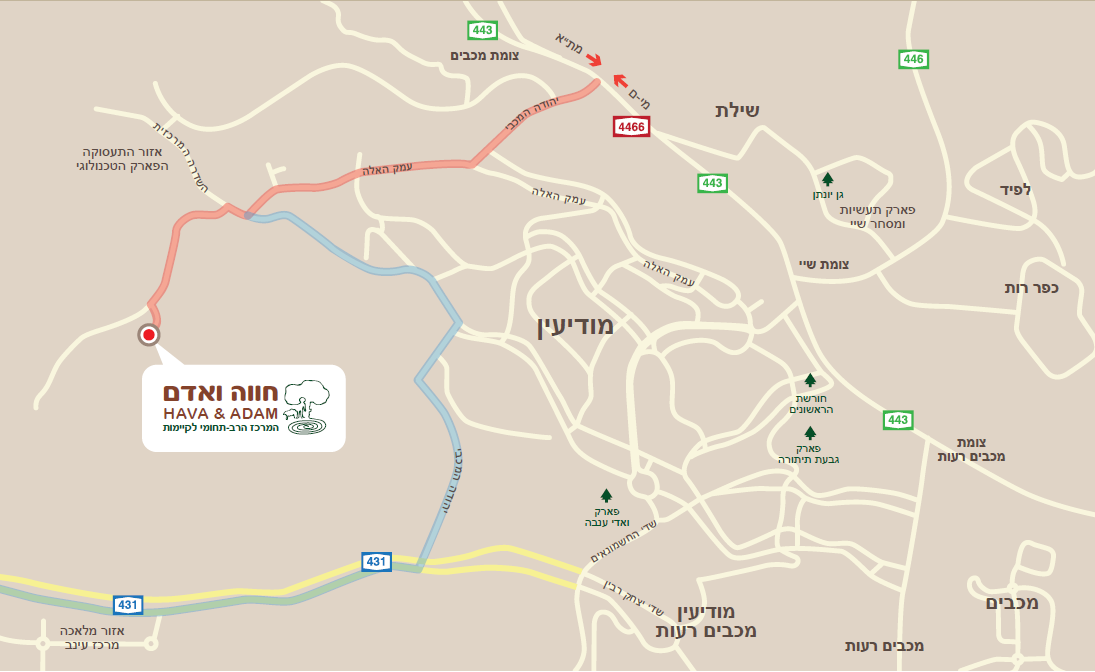 מפת הגעה חווה ואדם 601