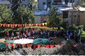 ילדי רמת גן בטקס פתיחת הגינה הקהילתית גן אברהם